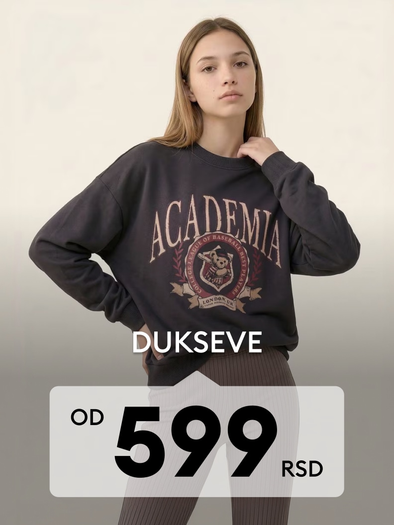 Promocija ženskih dukseva po ceni od 599 RSD