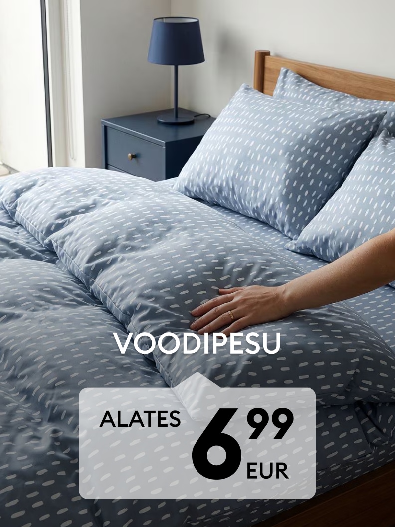 Mustriline voodipesukomplekt magamistoas, kampaaniahind alates 6,99 €