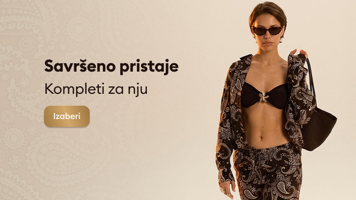Promocija ženskih kompleta odjeće koja predstavlja usklađenu kombinaciju za moderan, ženstven i opušten stil nošenja.