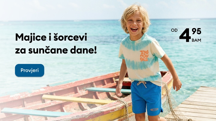Dječija ljetna odjeća za sunčane dane uz povoljne cijene majica i šorceva.