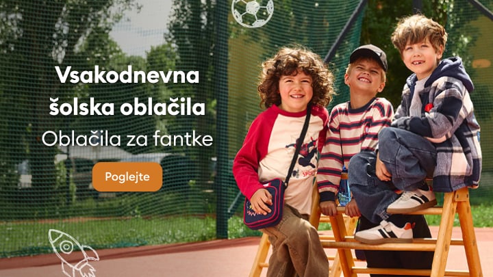 Promocija vsakodnevnih šolskih oblačil za fantke z udobnimi in sproščenimi kombinacijami za prosti čas in šolo