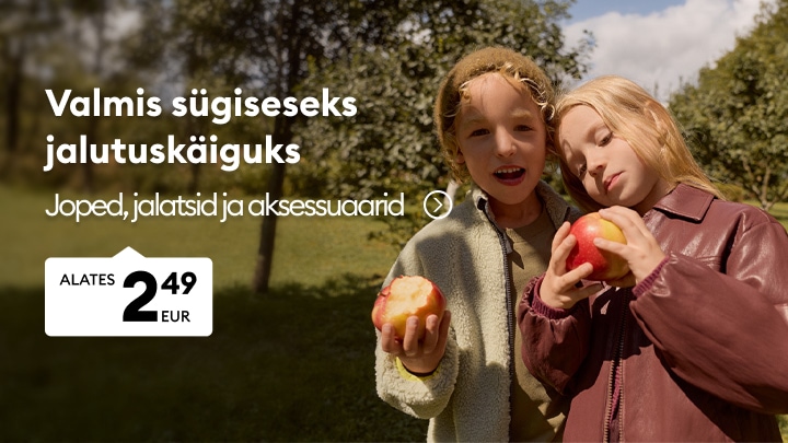 Laste sügisrõivaste, jalatsite ja aksessuaaride kollektsioon igapäevasteks jalutuskäikudeks ja õues olemiseks.