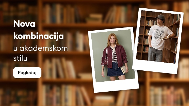 Promocija modne kombinacije u akademskom stilu za svakodnevne i studentske prilike