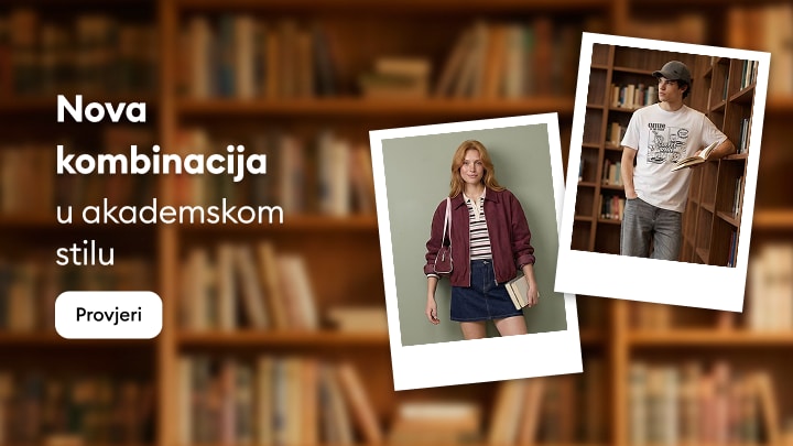 Promocija odjeće u akademskom stilu za svakodnevne i studentske kombinacije.