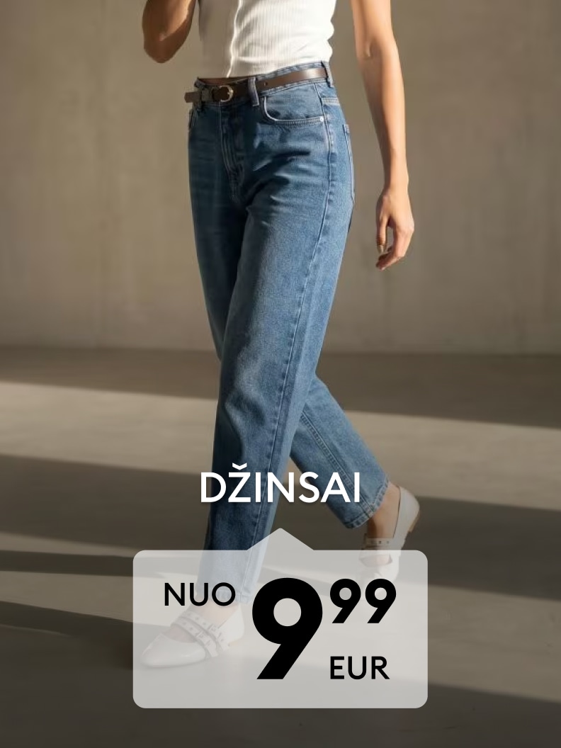 Moteriški džinsai kasdieniam stiliui už prieinamą kainą nuo 9,99 EUR