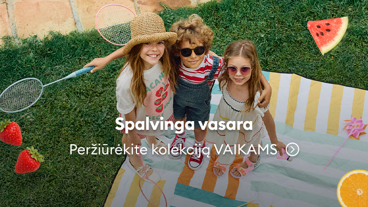 Kviečia susipažinti su vaikų vasaros drabužių kolekcija, perteikiant žaismingą lauko poilsio ir draugystės nuotaiką.