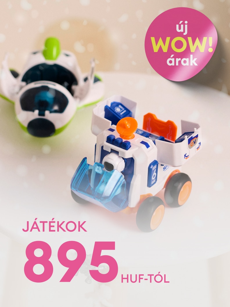 Új játékok különleges WOW árakon 895 forinttól. Szórakoztató és kreatív játékok gyerekeknek, melyek izgalmas élményeket kínálnak. Fedezd fel a mókás játékokat kisgyermekek számára, elérhető áron!