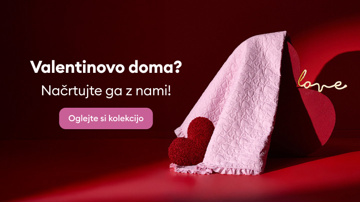 Valentinovo doma? Ustvarite popolno vzdušje z našo kolekcijo! Odkrijte čudovite izdelke, ki prinesejo romantiko in toplino v vaš dom. Proslavite dan zaljubljenih na poseben način. Preverite zdaj!