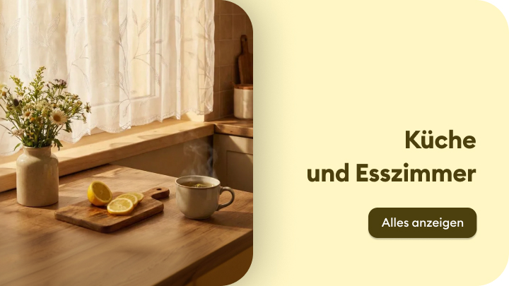 Navigationselement zum Entdecken von Produkten für Kochen, Küche und Essbereich.