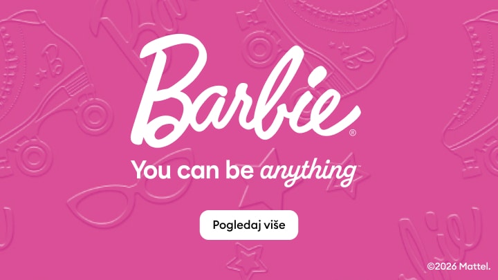 Promocija Barbie kolekcije sa inspirativnom porukom o mogućnostima i pozivom da se istraži više proizvoda