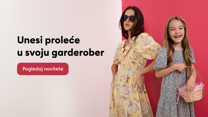 Promocija prolećne kolekcije odeće za žene i devojčice, podstiče pregled novih modela i osveženje garderobe.