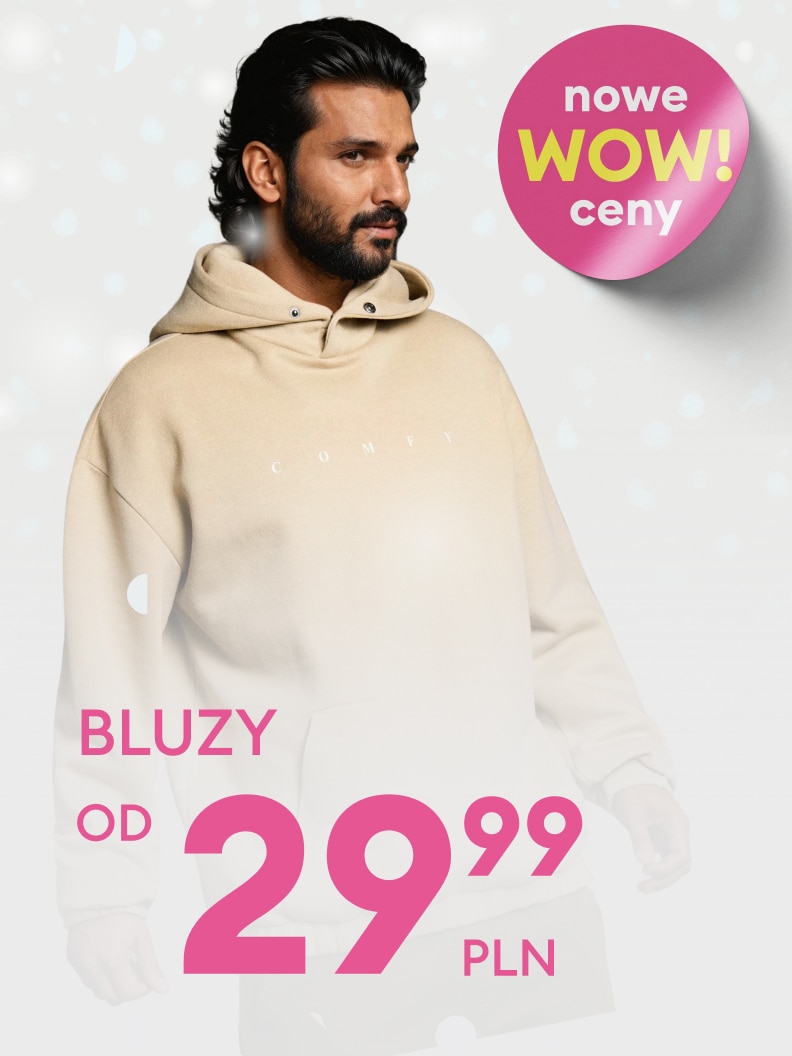 Promocja na bluzy. Ceny od 29,99 zł. Przyciągają uwagę nowe WOW ceny. Oferta wygodnych ubrań w atrakcyjnych cenach, idealnych na co dzień.