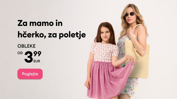 Poletne obleke za mamo in hčerko po ugodni ceni za usklajen družinski videz.