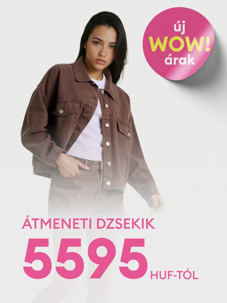 Akciós ajánlat átmeneti dzsekikre: kedvezményes árak az új szezonra, már 5595 forinttól.