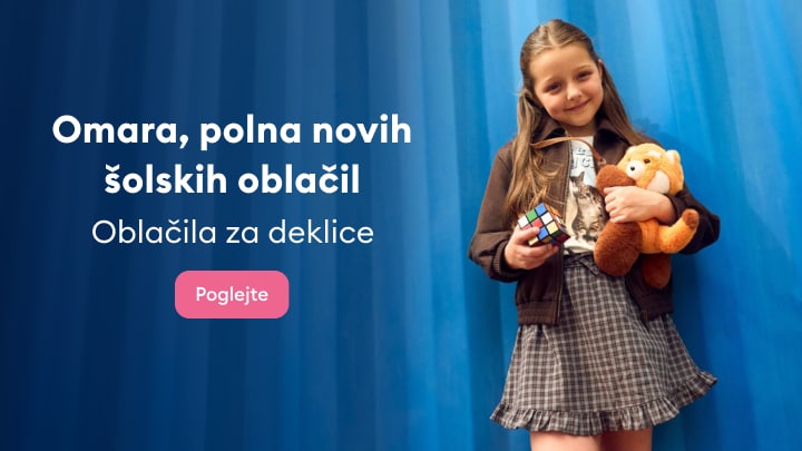 Dekliška šolska oblačila za novo sezono z udobnimi in trendovskimi kosi za vsakdanjo uporabo v šoli.