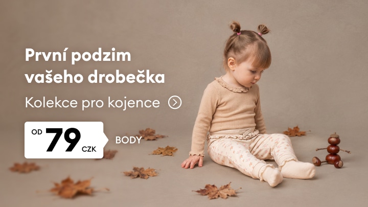 Podzimní kolekce oblečení pro kojence s dětským body za zvýhodněnou cenu.
