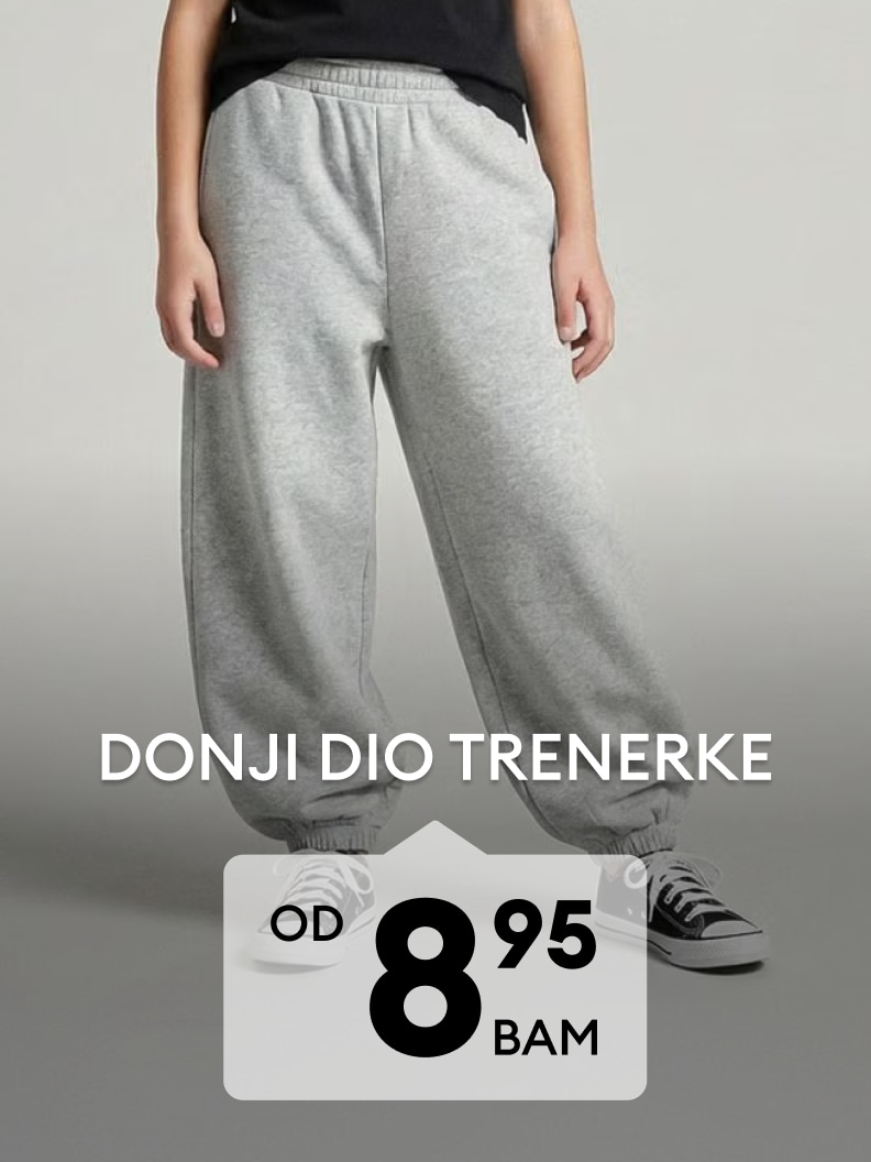 Ženski donji dio trenerke opuštenog kroja sa elastičnim nogavicama, pogodan za svakodnevno nošenje i udobnost.