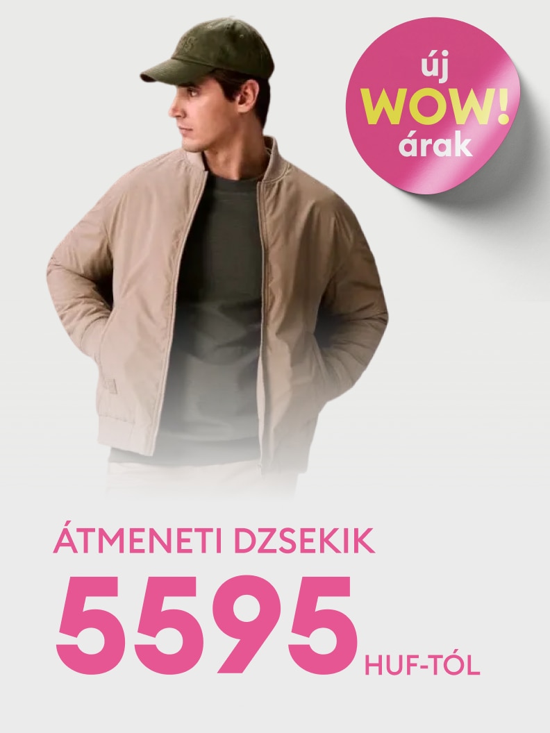 Akciós ajánlat átmeneti dzsekikre, kedvező induló árral, vásárlásra ösztönző promóció.
