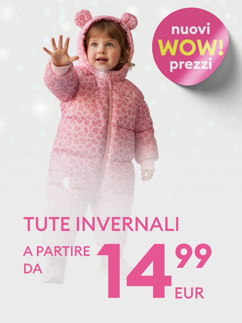 Offerta speciale: tute invernali per bambini disponibili a partire da 14,99 euro. Approfitta dei nuovi 