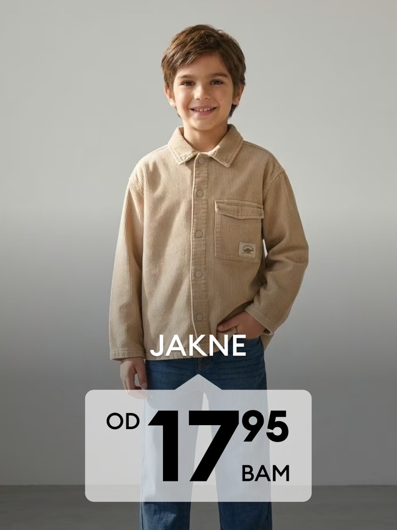 Dječija jakna ležernog kroja za svakodnevno nošenje, dostupna po cijeni od 17,95 BAM