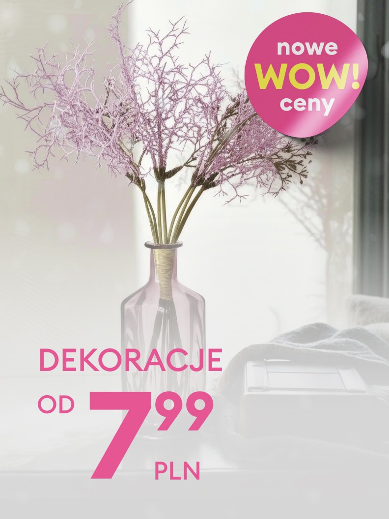 Dekoracje w atrakcyjnych cenach od 7,99 zł. Oferta obejmuje ozdobne elementy do aranżacji wnętrz, które wprowadzą wyjątkową atmosferę do Twojego domu. Promocja z nowymi WOW cenami. Idealna okazja na odświeżenie wystroju. Sprawdź już teraz!