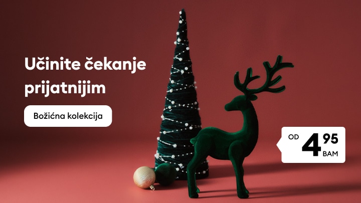 Promocija božićne kolekcije s prazničnim ukrasima i dekoracijama dostupnim po pristupačnim cijenama