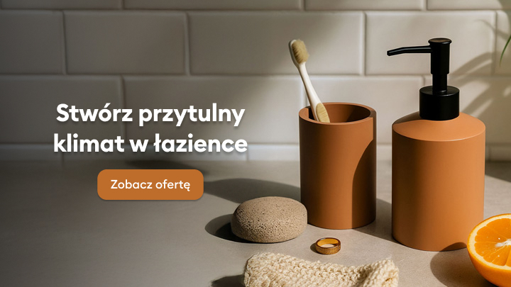 "Stwórz przytulny klimat w łazience dzięki stylowym akcesoriom. Zobacz ofertę i znajdź inspiracje, które odmienią Twoją przestrzeń."