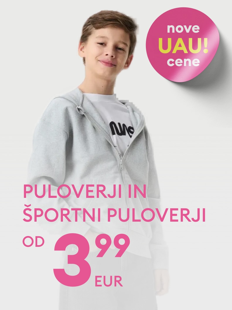 Bluzy i swetry w nowych, atrakcyjnych cenach już od 15,99 zł. Informacja promocyjna z napisem „Nowe WOW ceny” zachęcająca do zakupu odzieży.