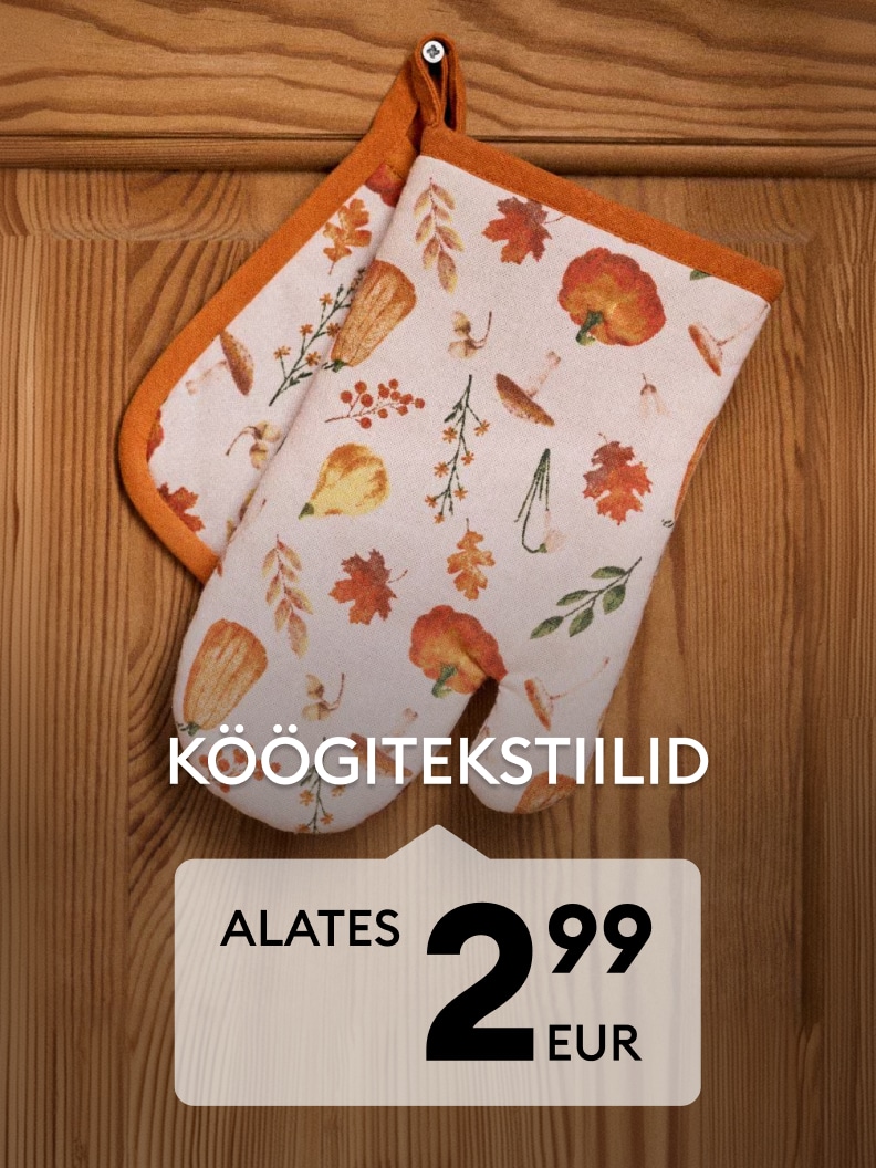 Sügisemustriga köögitekstiilid alates 2,99 eurost