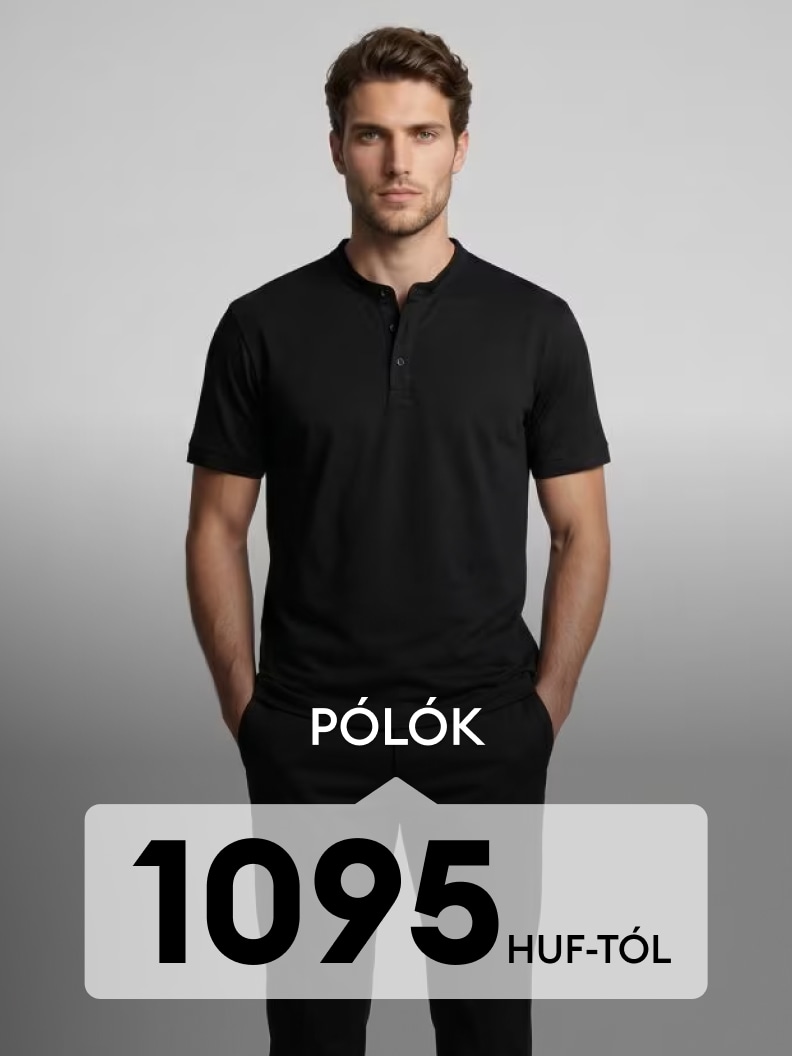 Férfi rövid ujjú pólók alkalmi és elegáns viselethez, 1095 Ft-tól
