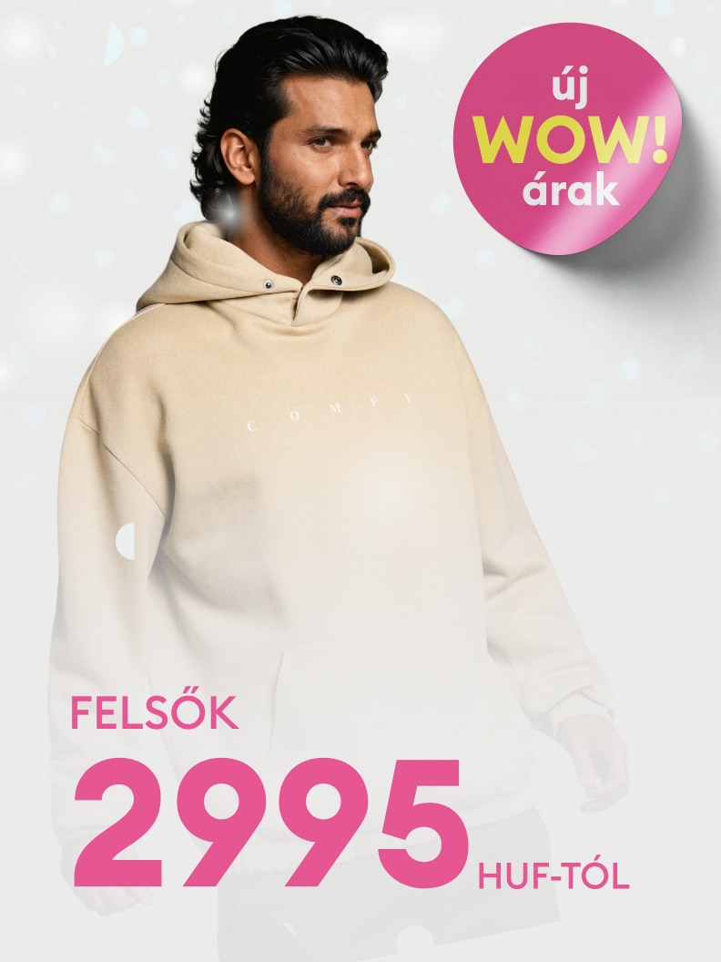 Új akciós árak! Kapucnis felső már 2995 forinttól elérhető.