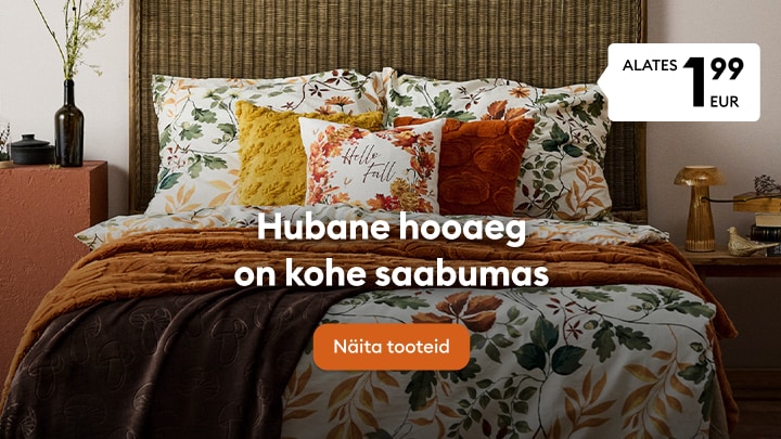 Sügisese mustriga voodipesukomplekt hubase magamistoa loomiseks soodushinnaga Reservedis