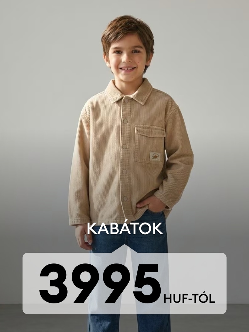 Fiú gyerekkabát hétköznapi viselethez, kedvező ártól elérhető.