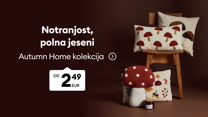 Promocija jesenske kolekcije dekorativnih blazin in dodatkov za dom po ugodni ceni.