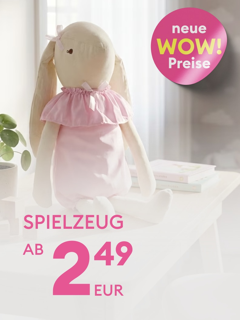 Werbebild zur Bewerbung eines Spielzeugangebots mit neuen Aktionspreisen für Kinder.