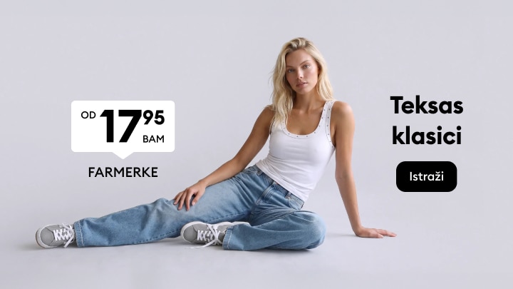 Promocija ženskih farmerki klasičnog kroja po cijeni od 17,95 BAM uz poziv za pregled ponude