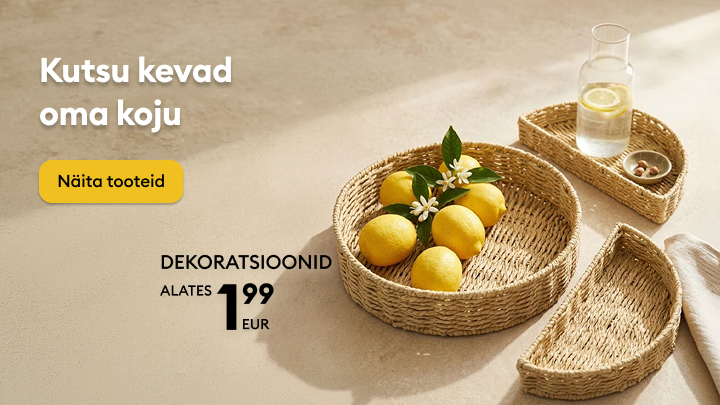 Kevadise kodukaunistuse kampaania, mis kutsub avastama ja ostma dekoratsioone ning värskendama kodu soodsa hinnaga.