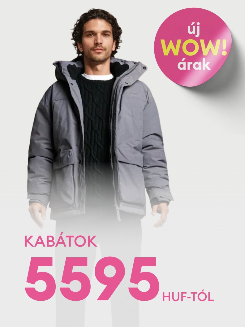 Kabátok elérhető már 5595 forinttól! Új WOW árak, amelyek nagyszerű lehetőséget kínálnak meleg téli ruházat beszerzésére.