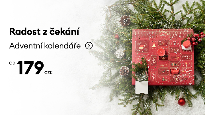 Adventní kalendář s motivem radosti z čekání. Cena od 179 Kč. Poznejte kouzlo vánočního času s každodenním překvapením. banner