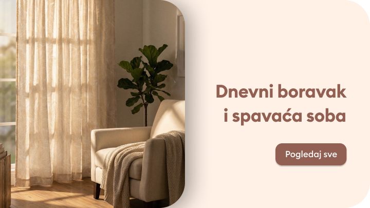 Inspiracija i ponuda namještaja za uređenje dnevnog boravka i spavaće sobe, potiče korisnika na pregled cjelokupne kolekcije.