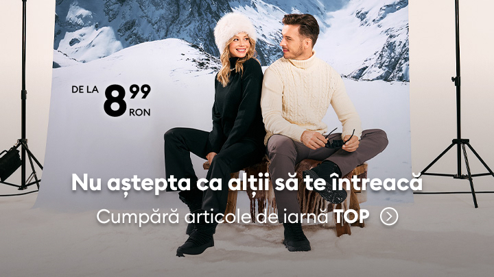 De la 8,99 RON. Nu aștepta ca alții să te întreacă. Cumpără articole de iarnă TOP.
