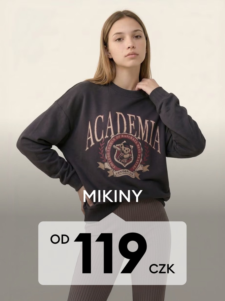 Dámské mikiny v casual stylu za výhodnou cenu od 119 CZK.