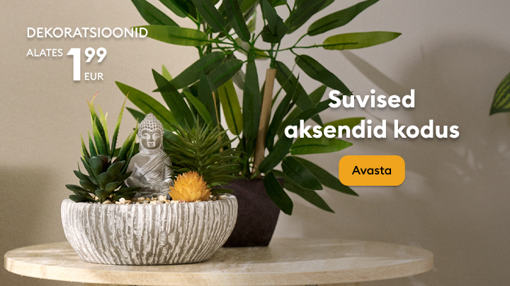 Kodule mõeldud suviste dekoratsioonide ja aktsentide tutvustus, mis julgustab avastama soodsa hinnaga sisustuse valikut.