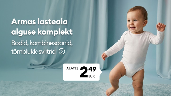 Imikute esmarõivaste komplektid ja bodid igapäevaseks kandmiseks soodsa hinnaga alates 2,49 €