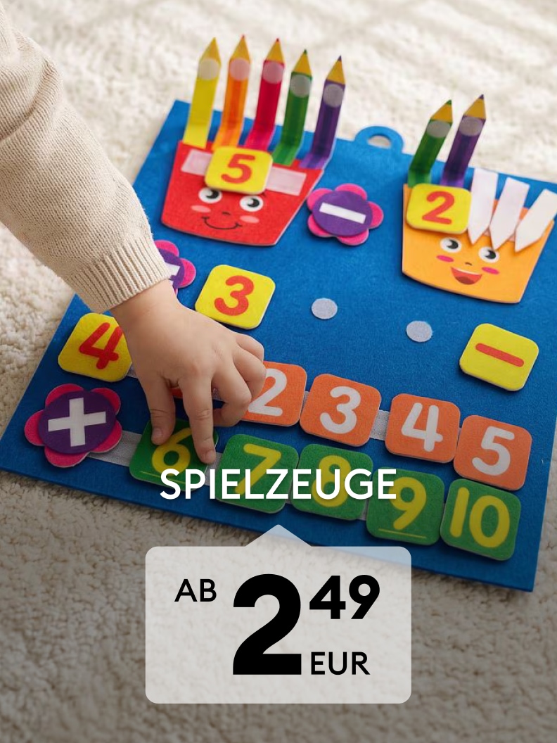 Lernspielzeug für Kinder zum spielerischen Üben von Zahlen, Zählen und einfachen Rechenaufgaben ab 2,49 EUR