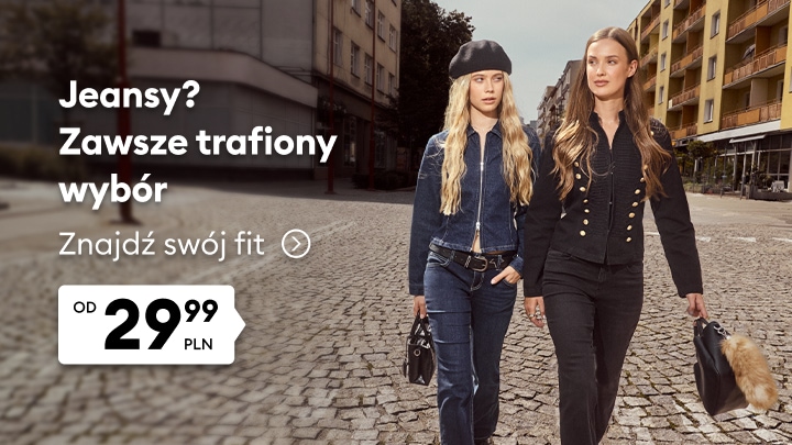 Promocja na jeansy damskie z możliwością znalezienia dopasowanego fasonu w atrakcyjnej cenie od 29,99 PLN