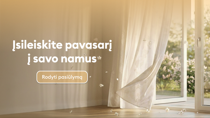 Skatina įsileisti pavasario nuotaiką į namus ir susipažinti su sezoniniu namų atnaujinimo pasiūlymu.