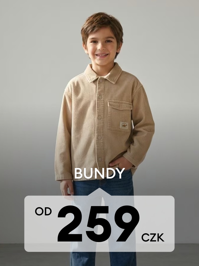 Dětské bundy a košile za akční cenu od 259 Kč pro každodenní nošení i chladnější počasí