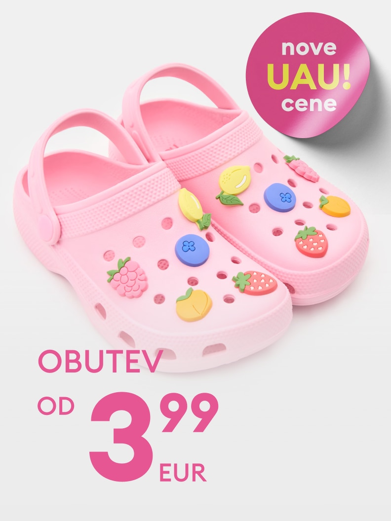 Promocija otroške obutve z novimi ugodnimi cenami že od 3,99 EUR.