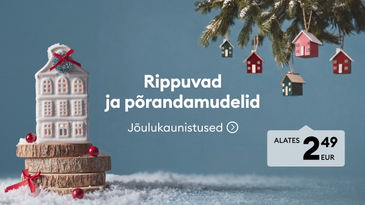 Jõulukaunistuste rippuvad ja põrandamudelid kodu kaunistamiseks alates 2,49 eurost